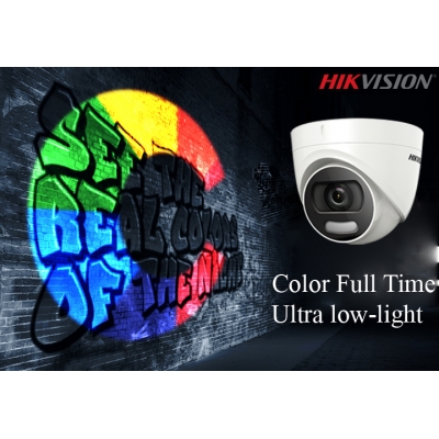 Camera HDTVI Colorful 2MP HIKVISION DS-2CE72DFT-F